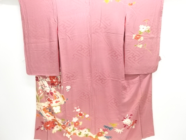 Japanese Kimono / Chirimen Kinsha Silk